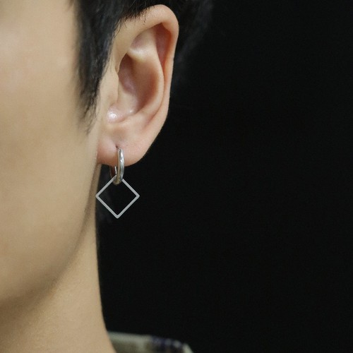 Bông Tai Nam Nữ Unisex Khoen Tròn Và Hình Vuông Titan Ko Han Rỉ TT 3693