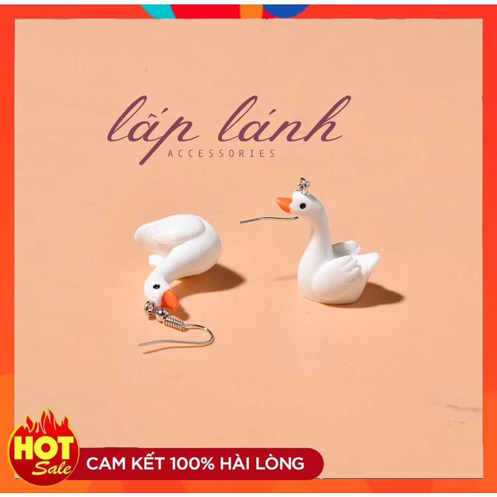 [CÓ SẴN] BÔNG TAI HOA TAI 3D HÌNH VỊT CON THIÊN NGA ĐỘC ĐÁO DỄ THƯƠNG 214BT095