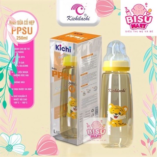 Bình sữa cổ hẹp con hổ Kichilachi cảm biến nhiệt PPSU cao cấp 80ml - 150ml