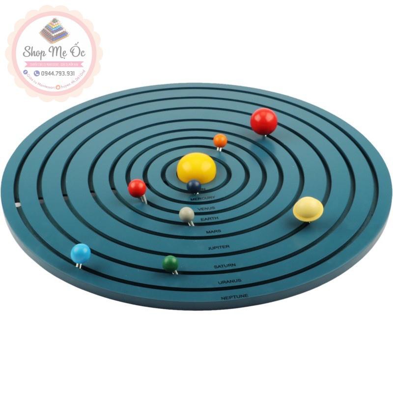 Giáo cụ Montessori bản Quốc tế - Sa bàn các hành tinh trong hệ mặt trời