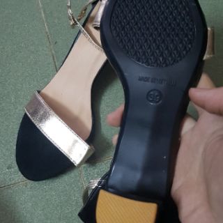 giầy gót vuông quai ngang 7 phân