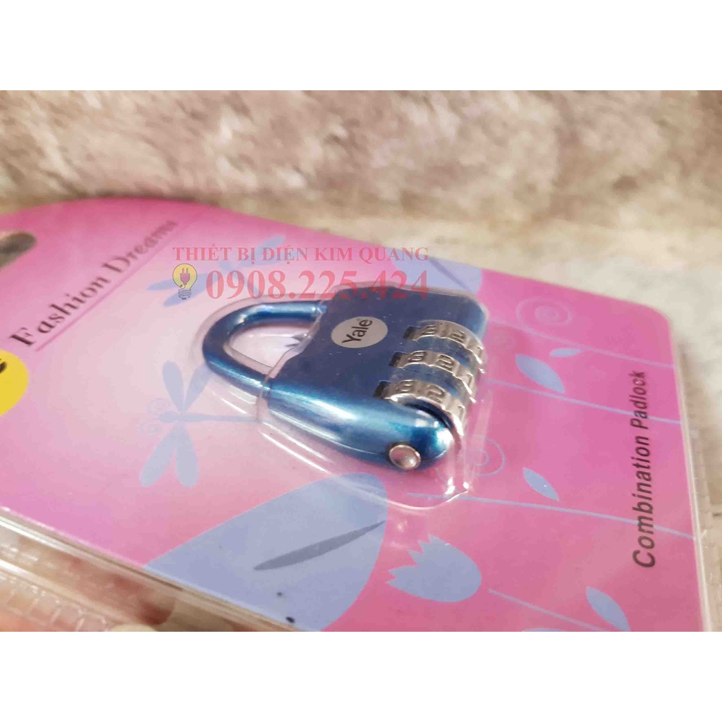 Khóa du lịch/ Khóa vali NOVELTY 3 số màu xanh/màu hồng Yale Y-NOVELTY-2B