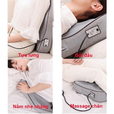 Máy mát xa cổ vai gáy, gối massage hồng ngoại, máy massage lưng BEAME BM-V56