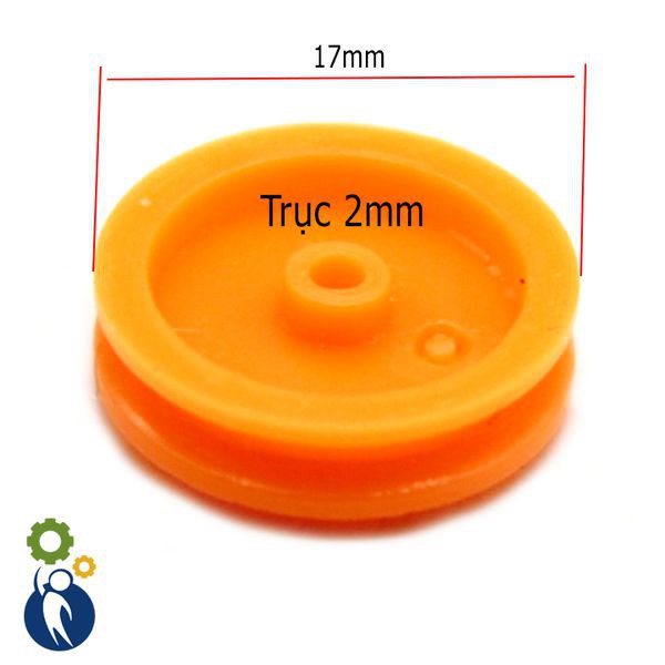 Bộ 5 Ròng Rọc Trục 2mm Đường Kính 17mm