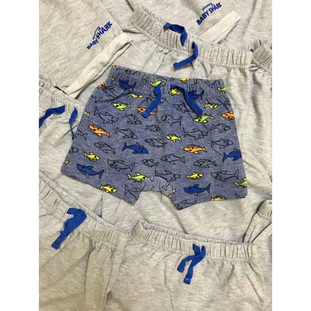 Quần short thun da cá bé trai