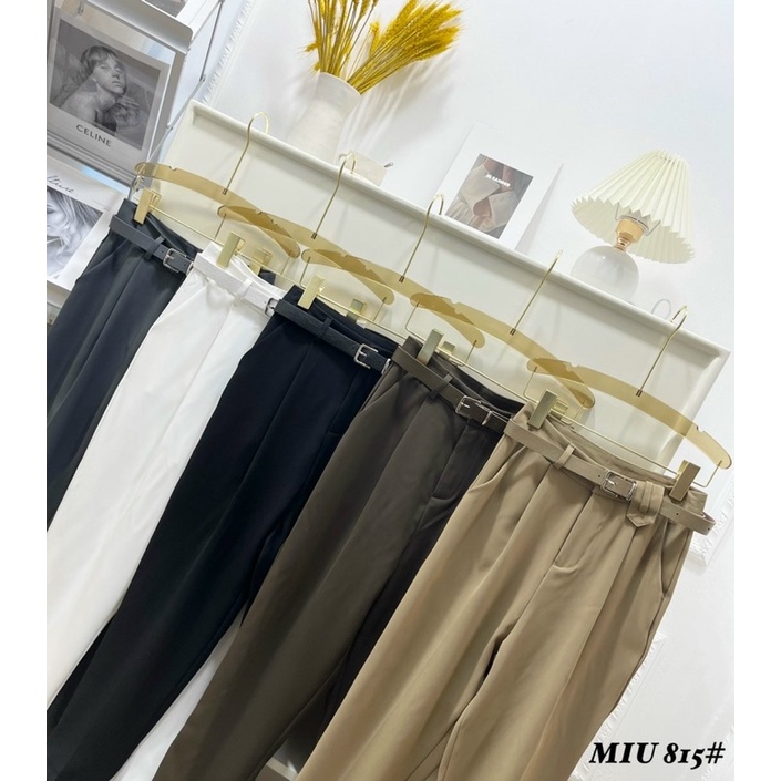 Quần vải baggy kèm đai mã 815 hàng QC
