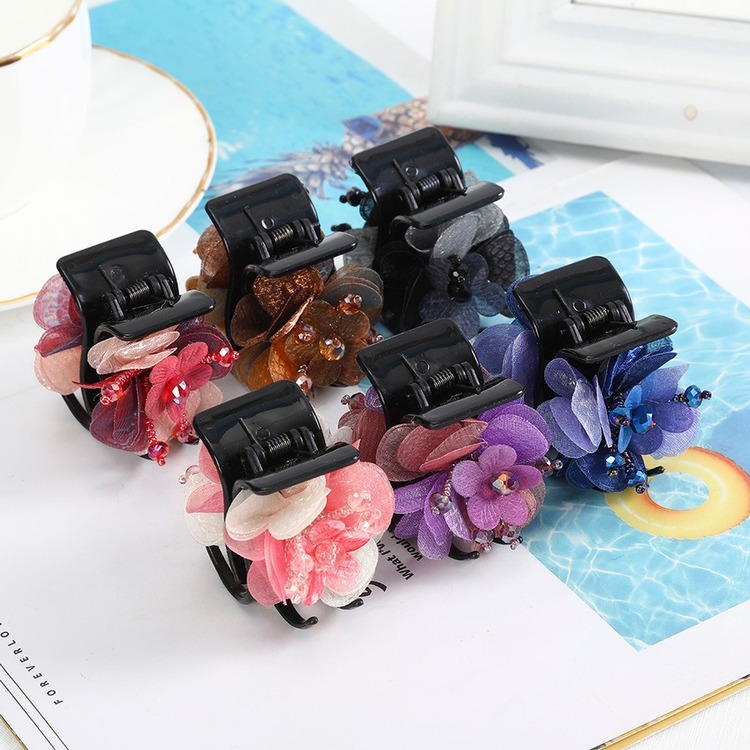 Kẹp Tóc Hình Hoa Đính Pha Lê Giả Thời Trang Cho Nữ