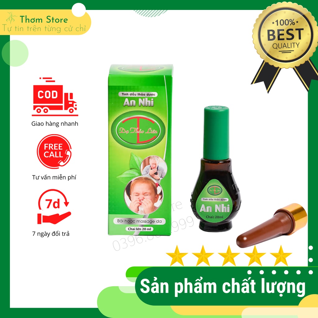 - Tinh dầu An Nhi Dạ Thảo Liên, tinh dầu thông mũi, xông hơi, xông phòng, xoa mũi - Chai 20ml - Thơm Store