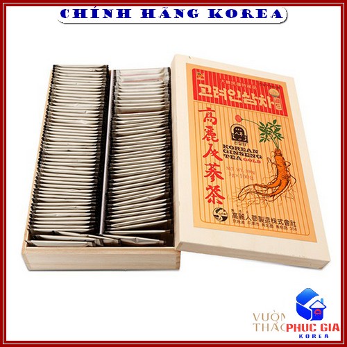 Trà Sâm Hộp Gỗ Okinsam Hàn Quốc, Hộp 100 gói | BigBuy360 - bigbuy360.vn