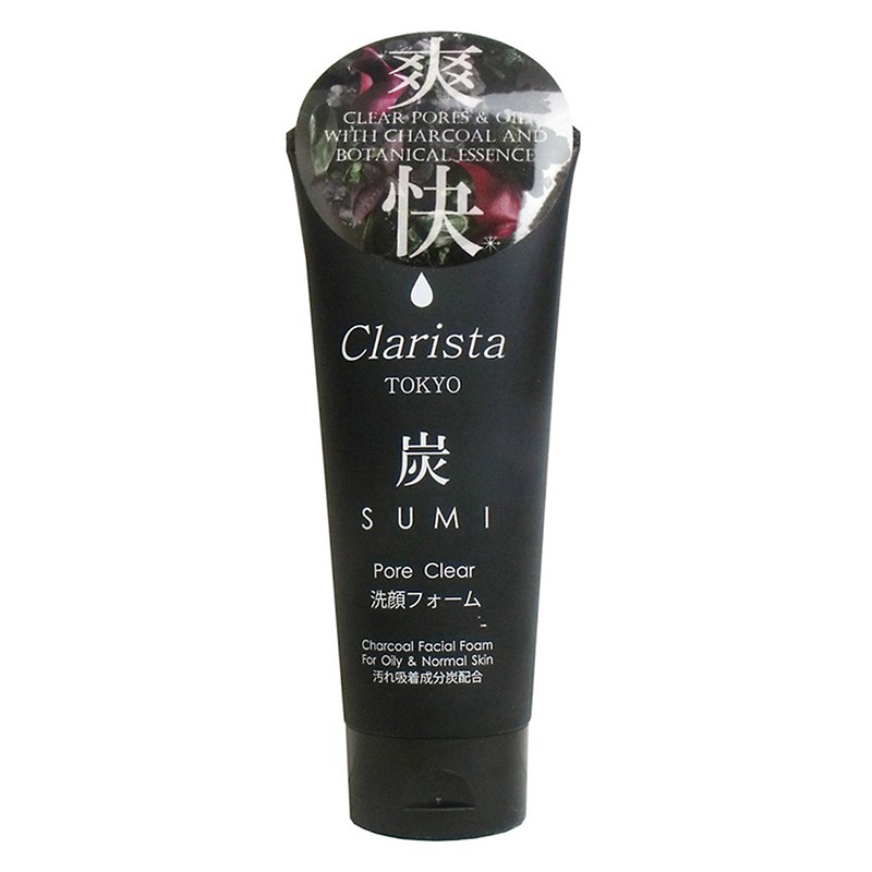 Sữa Rửa Mặt Than Tre Clarista  Charcoal Facial Foam tạo bọt cho da thường, da dầu (màu đen) 130g