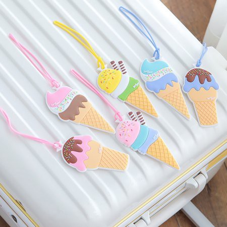 Thẻ Tag gắn thẻ vali du lịch hình Ice Cream nhiều màu