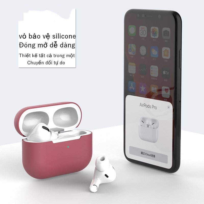 11 màu thời trang Case airpod   Vỏ Bao silicon dẻo trơn đựng tai nghe không dây