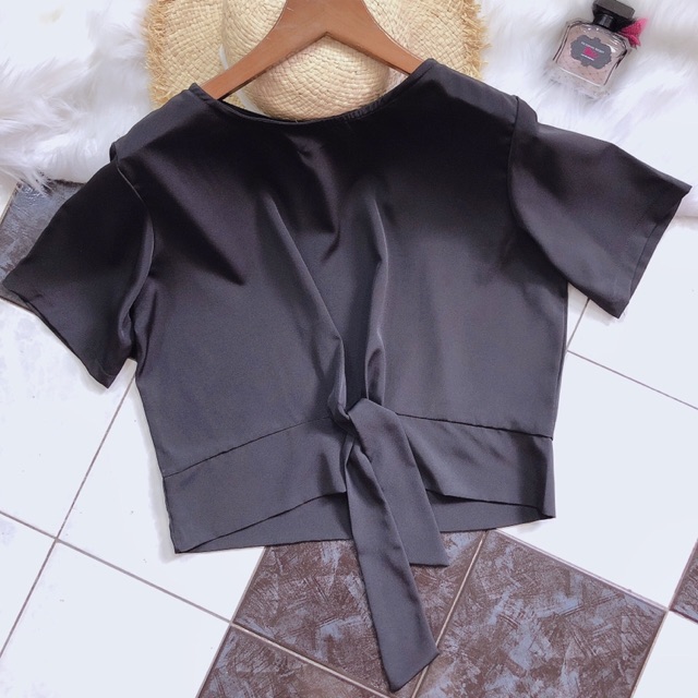 Áo croptop tiểu thư dễ thương - áo kiểu croptop thời trang