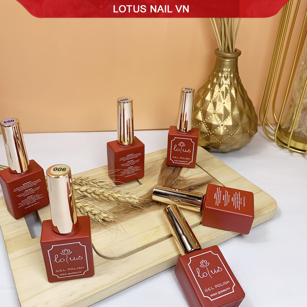  Sơn gel Lotus Hàn Quốc cao cấp chai đỏ - tone màu phổ thông cho tiệm nail