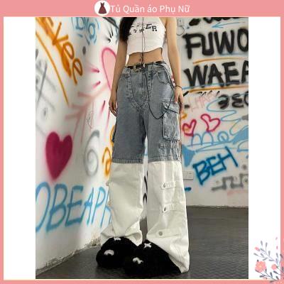 C Car Swann B N Ch goty ~ Qu > Qu > Jean G r gotng Quần Jean Ống Rộng Có Thể Tháo Rời Size Lớn Cho Nữ