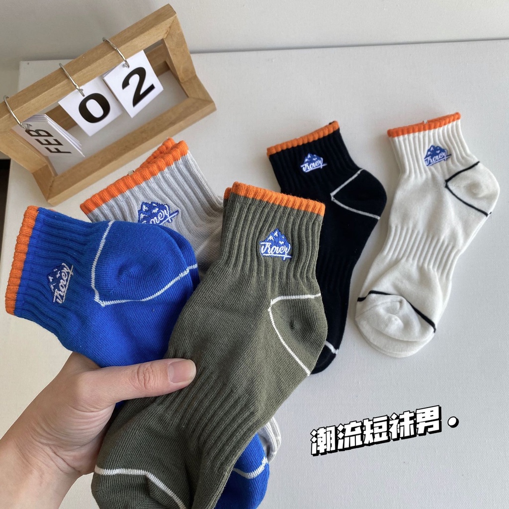 Vớ thể thao WAFNHAD 438 bằng cotton màu trơn họa tiết núi tuyết thời trang dành cho nam