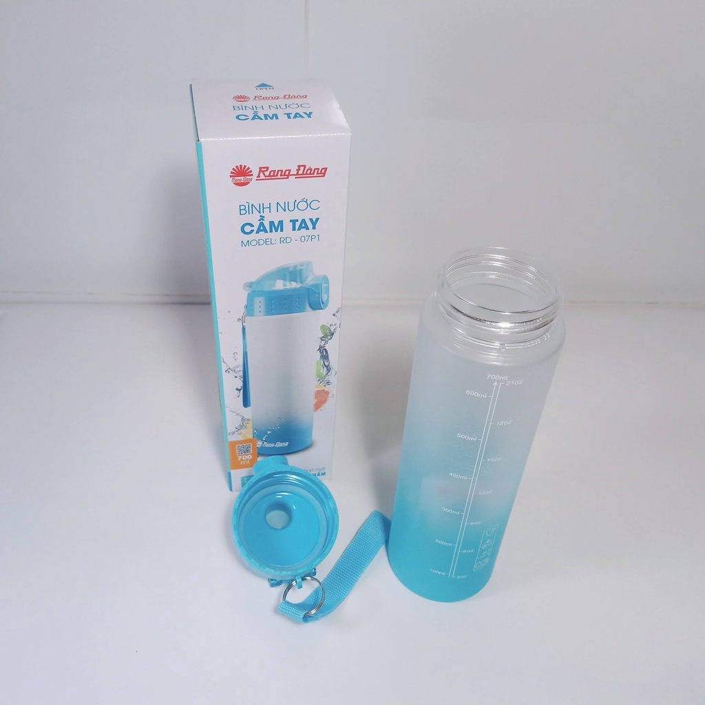 Bình Đựng Nước Cá Nhân 500ml và 700ml Có Vạch Đo Dung Tích Cao Cấp Rạng Đông
