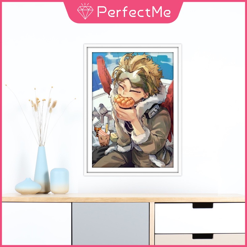 Bộ tranh đính đá họa tiết hoạt hình My Hero Academia độc đáo kích thước 30x40cm dùng trang trí nhà cửa