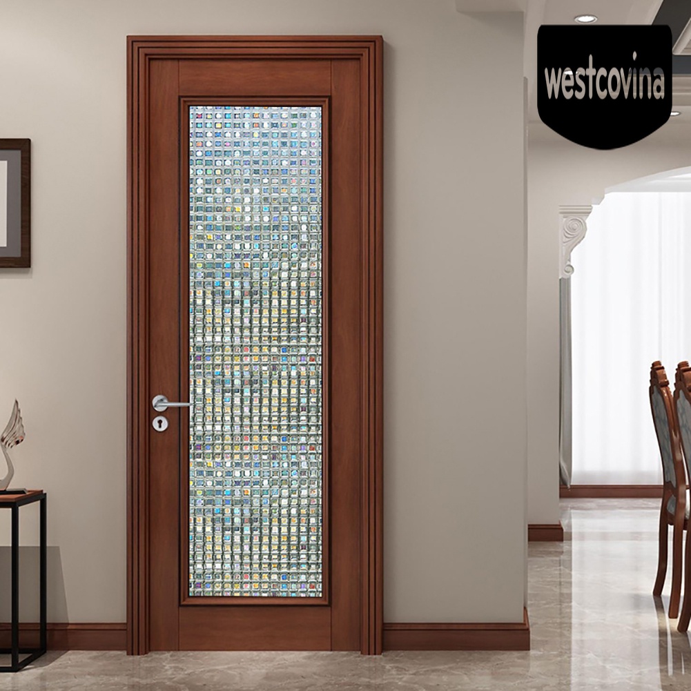 [Hot]☀ Miếng Dán Cửa Kính Tĩnh Điện Họa Tiết Mosaic Nhiều Màu Sắc Trang Trí Nhà Cửa