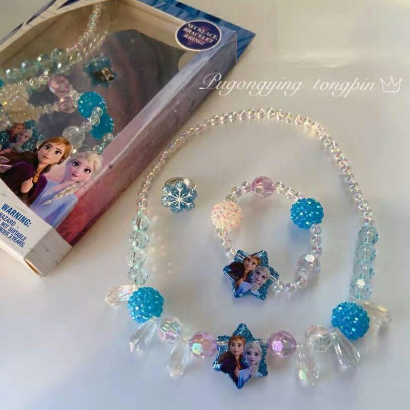Set vòng cổ Frozen Elsa 3 chi tiết cho bé gái