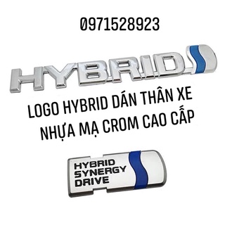 logo HYBRID dán thân xe hàng cao cấp