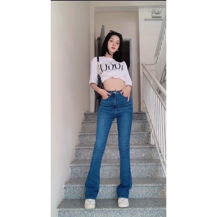 Quần Jean Nữ Ống Loe Dáng Dài Sofm Wear Dài 100cm ZR97