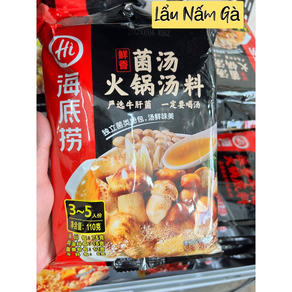 cốt lẩu haidilao nấm gà