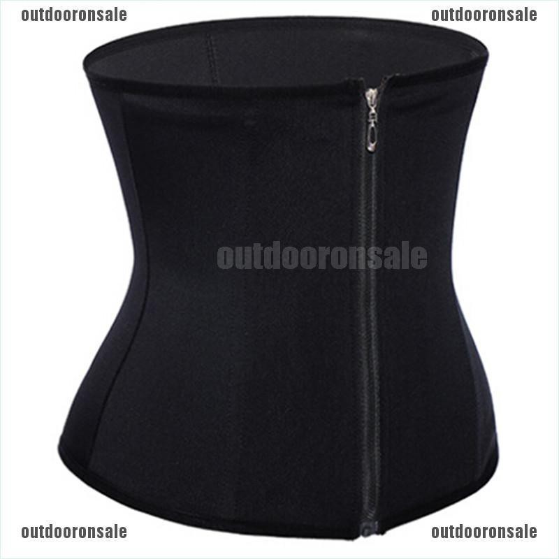 <ODOS> Corset Body Shaper Latex Rubber Waist Trainer Underbust Zipper Slimming Belt [hot]