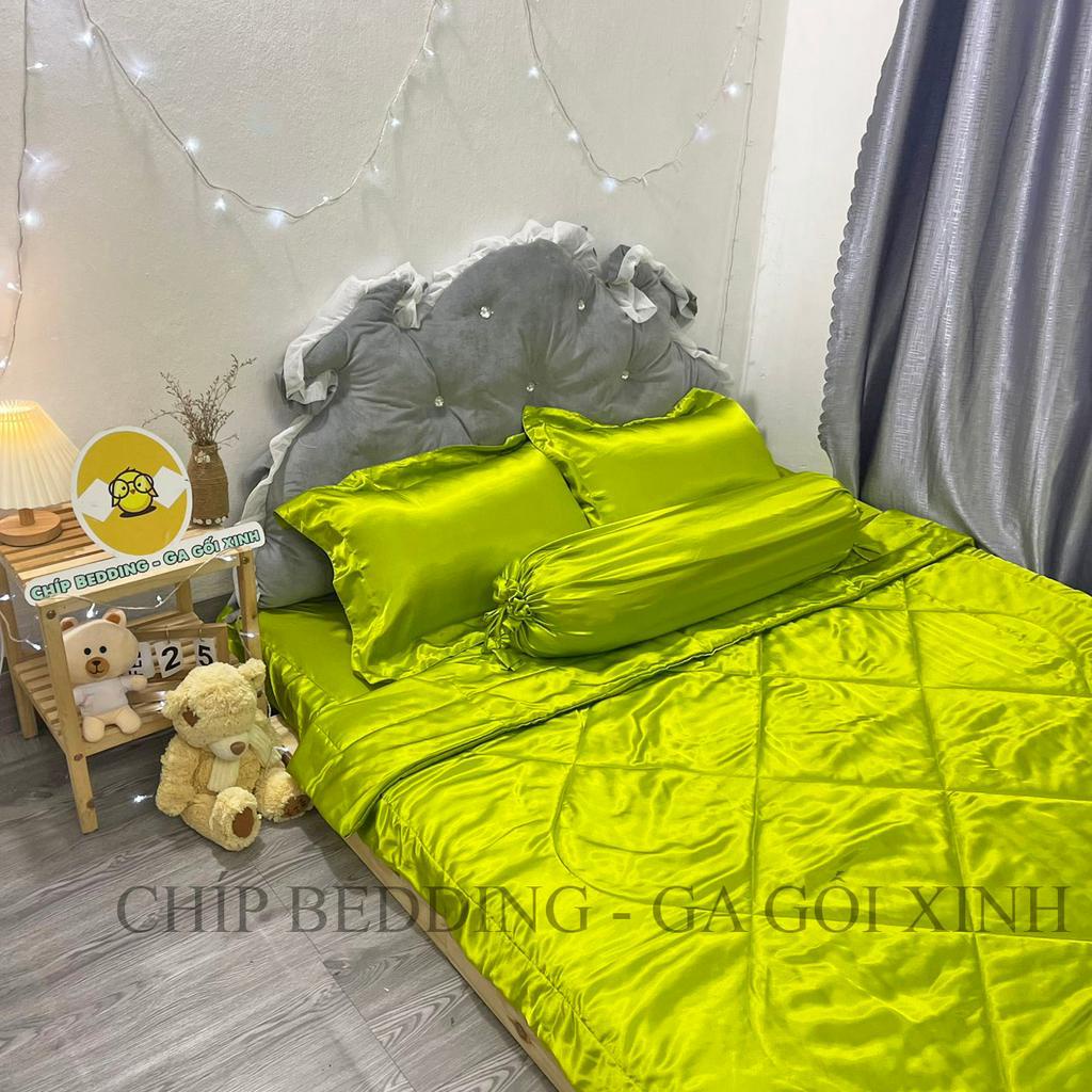 TRỌN BỘ DRAP PHI LỤA THÁI TUẤN HÀNG LOẠI 1 - XANH BƠ - ĐỦ KÍCH THƯỚC( ẢNH THẬT SHOP CHỤP)