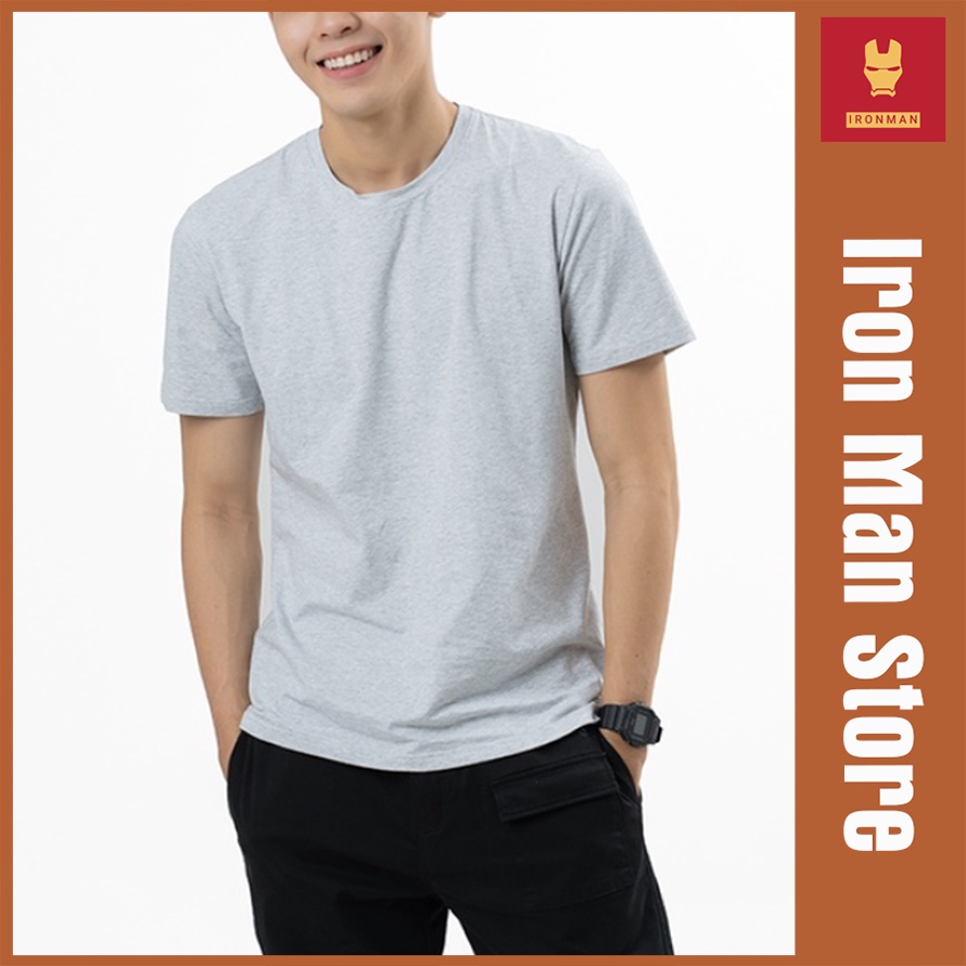 Áo Thun Nam trơn Cổ Tròn Cao Cấp phông Tay Ngắn, chất cotton bề mặt vải mềm