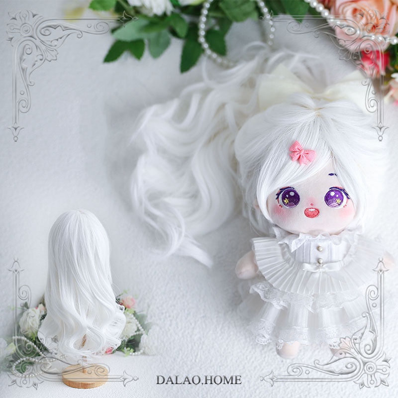 Tóc Giả Búp Bê Dài 20cm Bằng Cotton Lụa Chịu Nhiệt Độ Cao