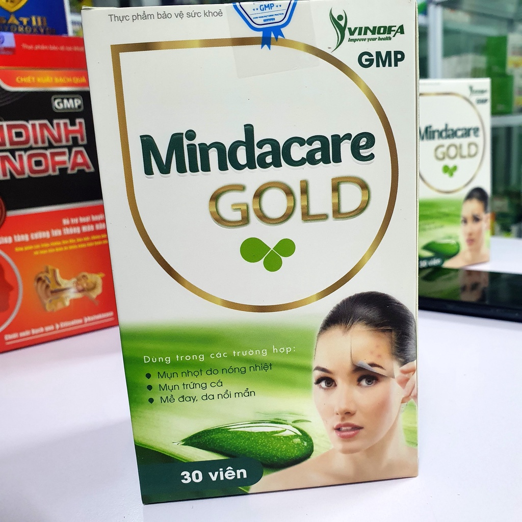 Viên uống MINDACARE GOLD- Giải nhiệt nóng trong, giảm mụn nội tiết