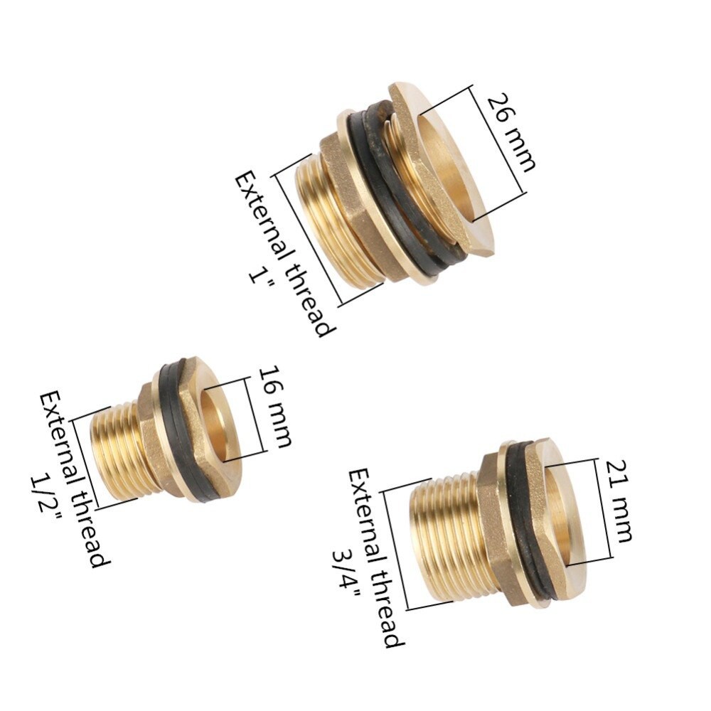 1 pc 1/2 "3/4" 1 "nam chủ đề đồng thau đầu nối chủ đề vườn tưới nước bể nước vòi cấp nước bộ chuyển đổi kết nối