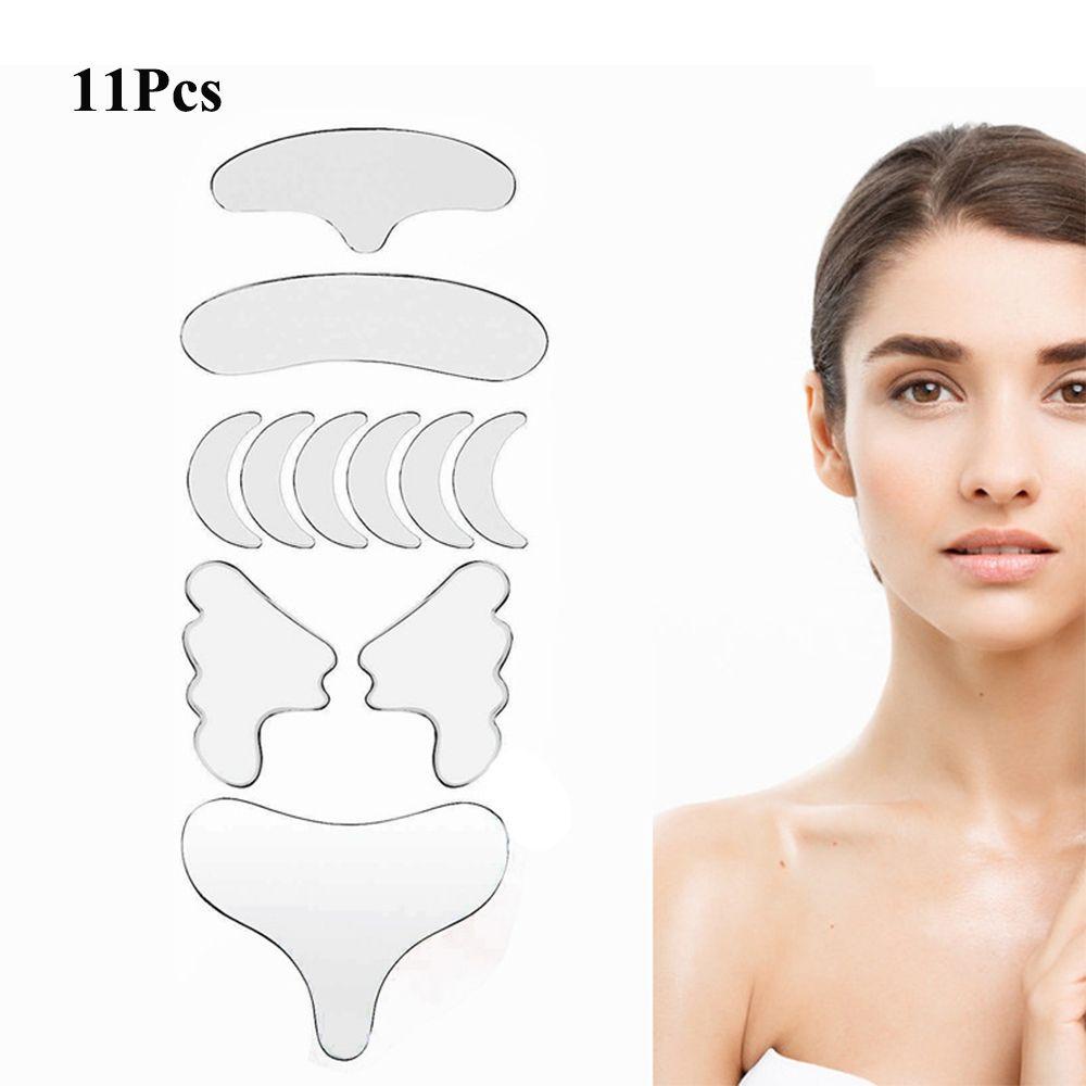 Bộ 11 Miếng Dán Silicone Loại Bỏ Nếp Nhăn Làm Săn Chắc Da Vùng Trán /