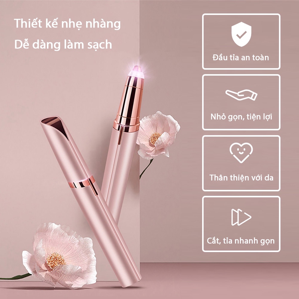 Bút Tỉa Lông Mày - Tỉa Ria Mép - Tỉa Lông Mũi Đa Năng Đầu Tỉa An Toàn 360 Độ - Nhỏ Gọn Thuận Tiện
