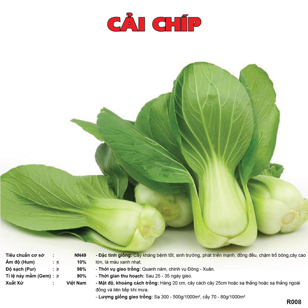 Hạt Giống Rau Các Loại Theo Mùa Cây Khoẻ Mạnh Hạt Nẩy Mầm Tốt Trọng Lượng Từ 5 Gram - 50 Gram