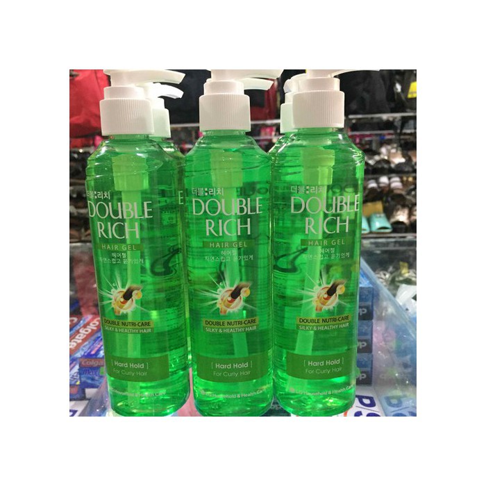 Gel giữ nếp tóc Double Rich Hard Hold 250ml – dành cho tóc uốn