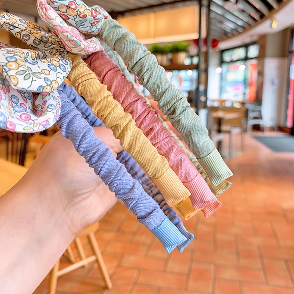 Băng Đô Tai Thỏ In Hoa Phong Cách Retro Cho Bé Gái