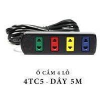 Ổ cắm điện LIOA  4 lỗ có công tắc, dây dài 3m/5m 1000W