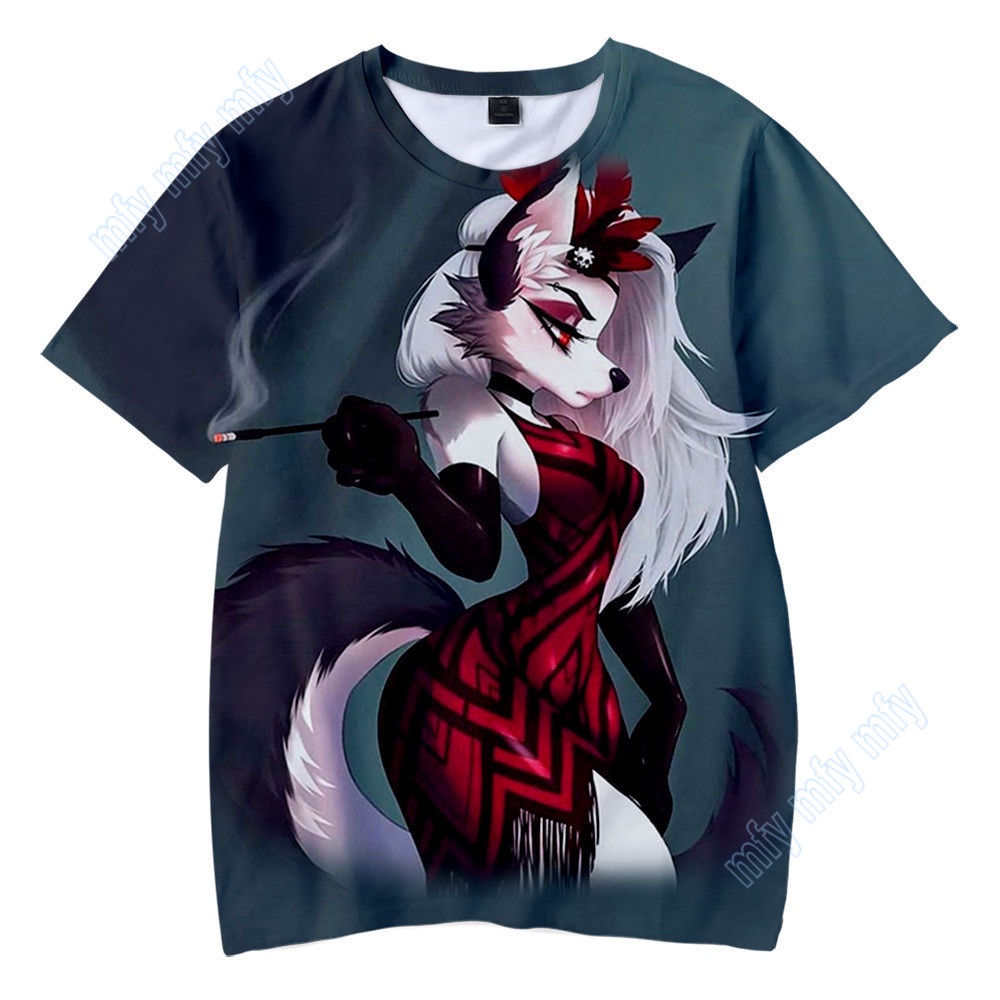 Áo Thun Thể Thao Tay Ngắn In Họa Tiết Anime Helluva Boss Thời Trang Cho Nam Và Nữ