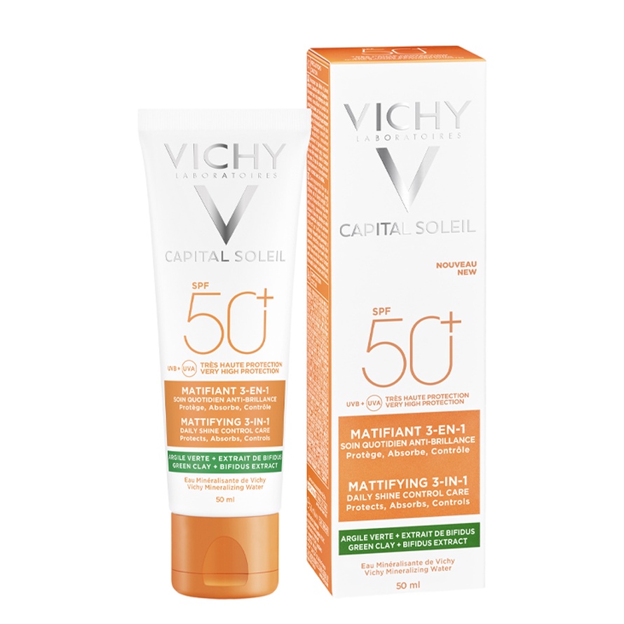Kem chống nắng chống ô nhiễm Vichy Capital Soleil 3in1 SPF 50+ 50ml