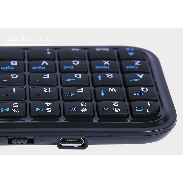 Bàn phím siêu mỏng Mini Bluetooth Keyboard Folio (đen)