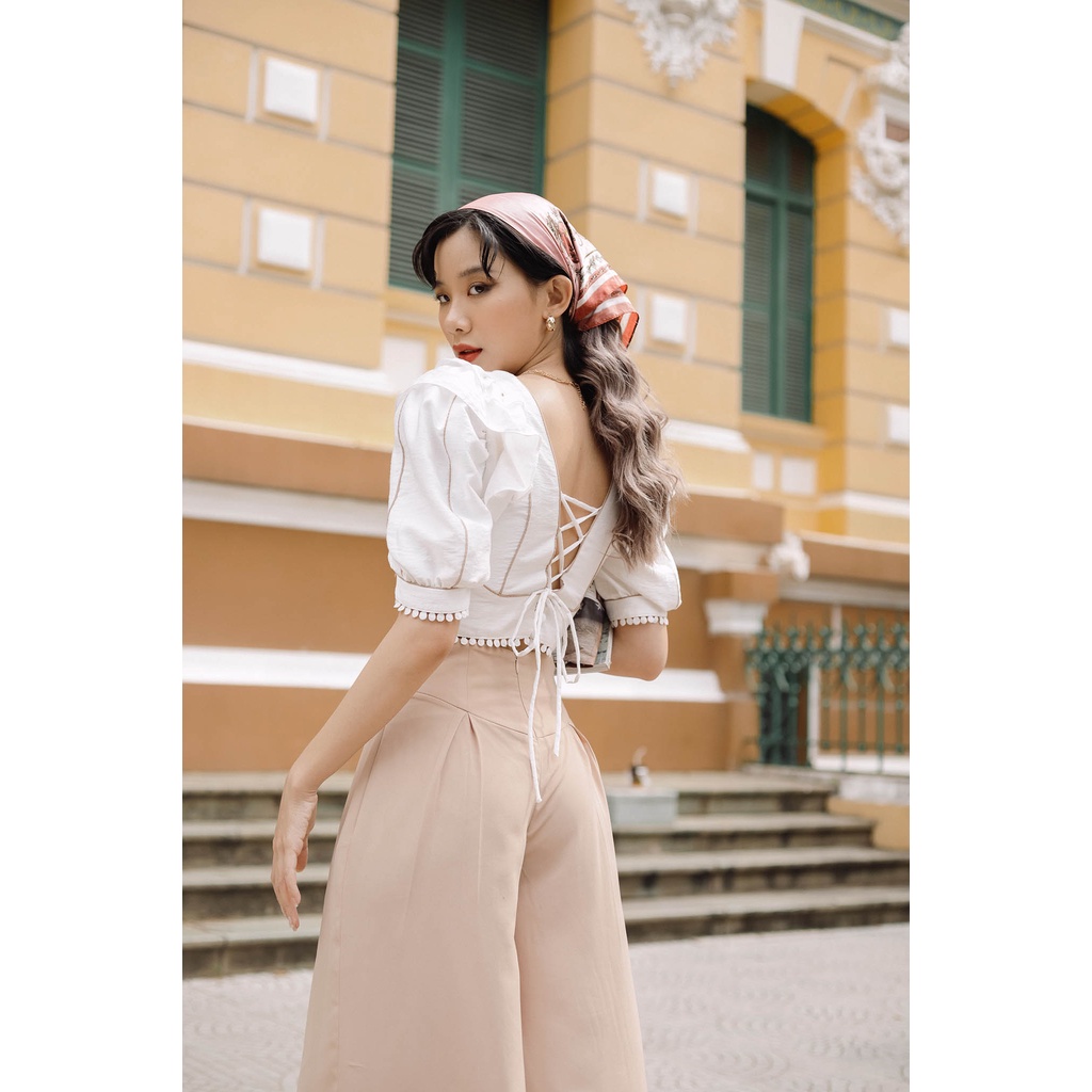 SÒ VINTAGE - YORI Quần ống rộng túi xéo cạp rộng | BigBuy360 - bigbuy360.vn