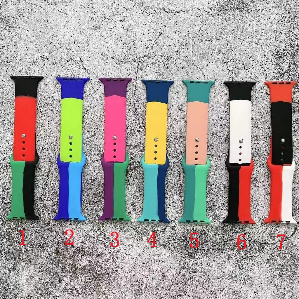 Dây đeo Apple Watch Strap Silicone mềm 38/40mm 42/44mm cho iWatch Series SE 6/5/4/3/2/1