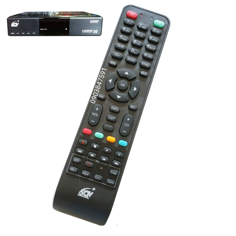 Điều khiển đầu thu truyền hình cáp SCTV ( M-1 )