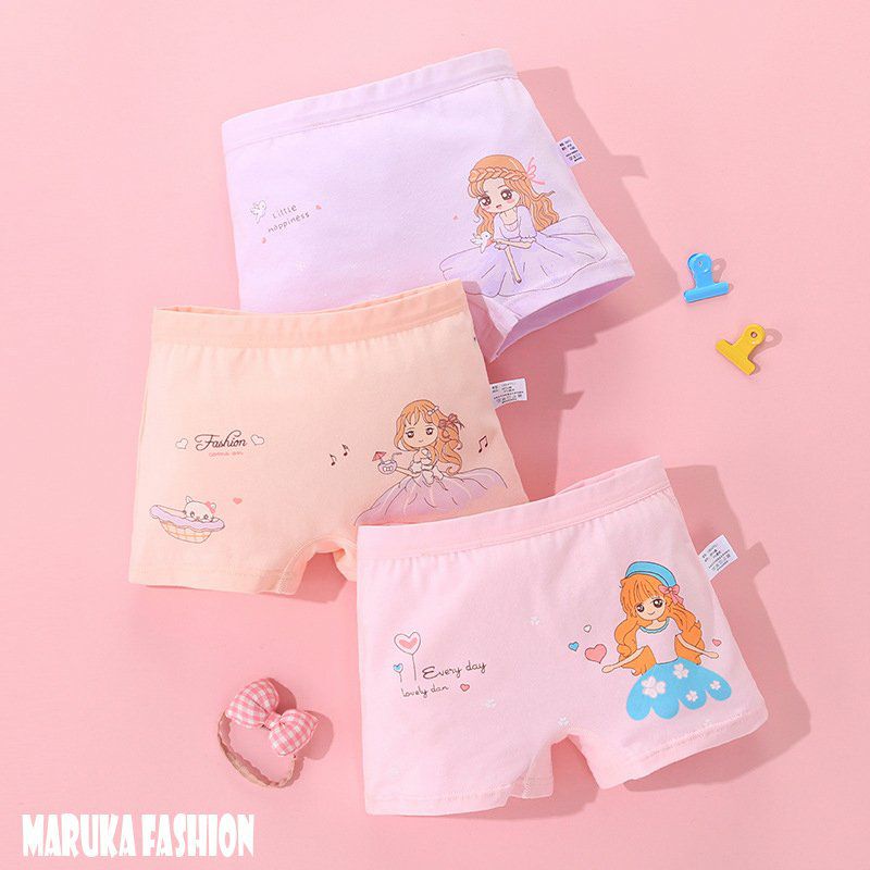[Hàng Cao Cấp] 3 quần lót bé gái chất liệu cotton kháng khuẩn xịn xò- Maruka Fashion