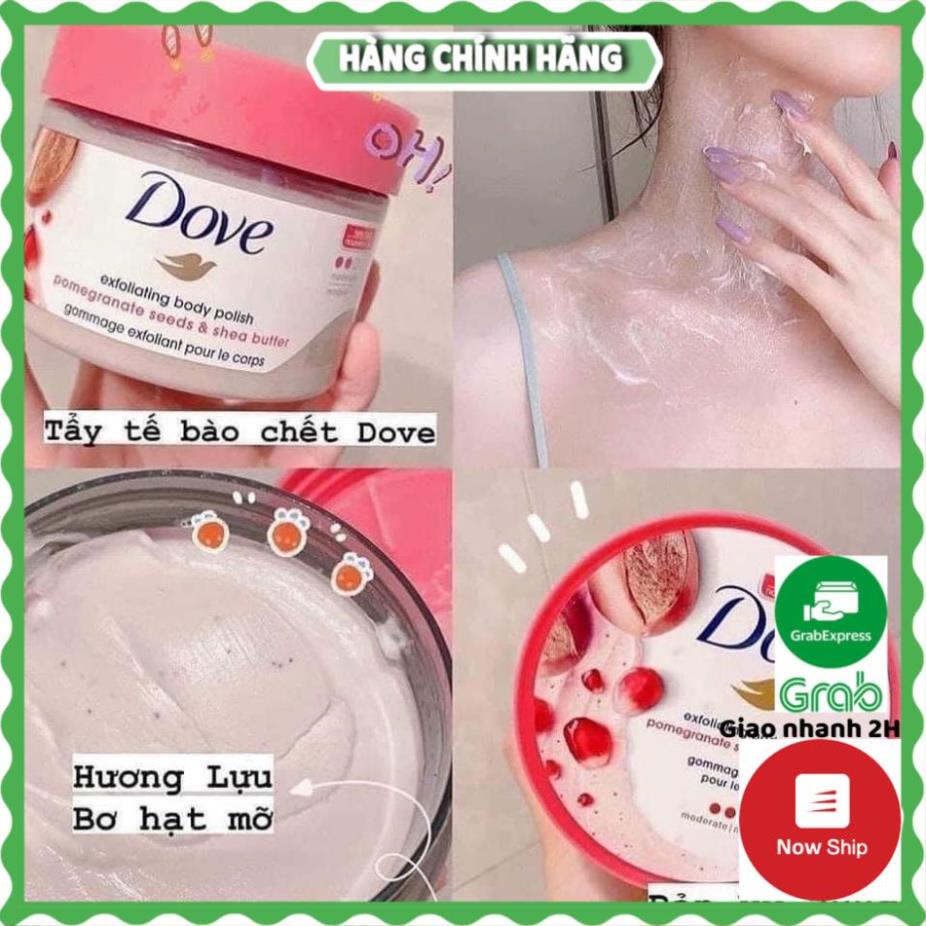 [HÀNG HOT] Tẩy Da Chết Body Dove Lựu Đỏ Bản Mỹ Chiết Xuất Từ Thiên Nhiên Giúp Da Mịn Màng - HANA