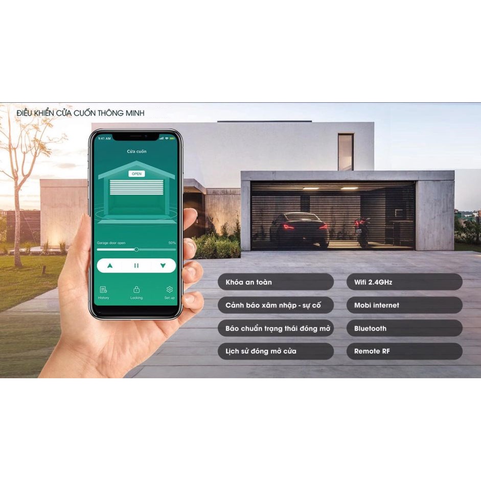 Công tắc thông minh điều khiển cửa cuốn Zitech Pro, Bộ điều khiển cửa cuốn Zitech Pro+ RF, Wifi, Bluetooth