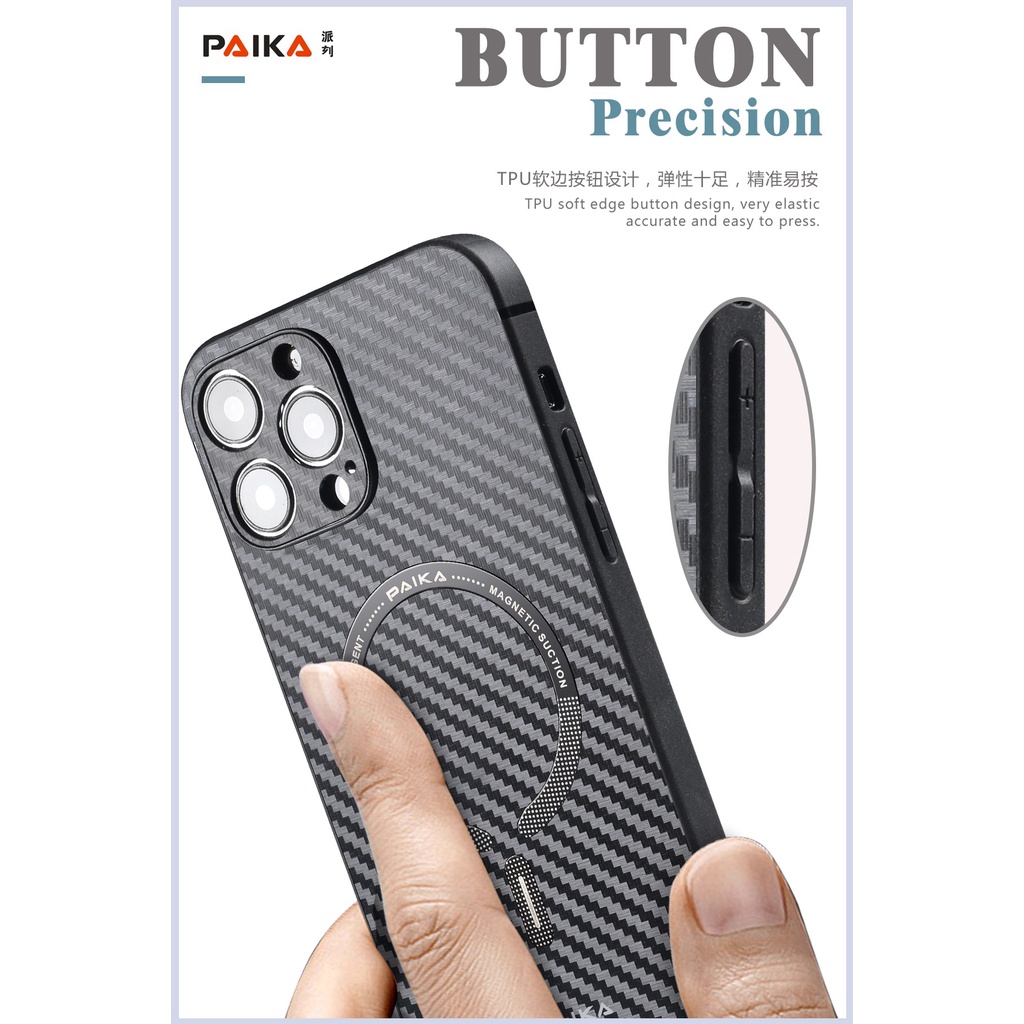 Ốp Điện Thoại PC Sợi Carbon Từ Tính Không Dây Cho iPhone 14 Pro Max 12 Pro Max 11 Pro Max