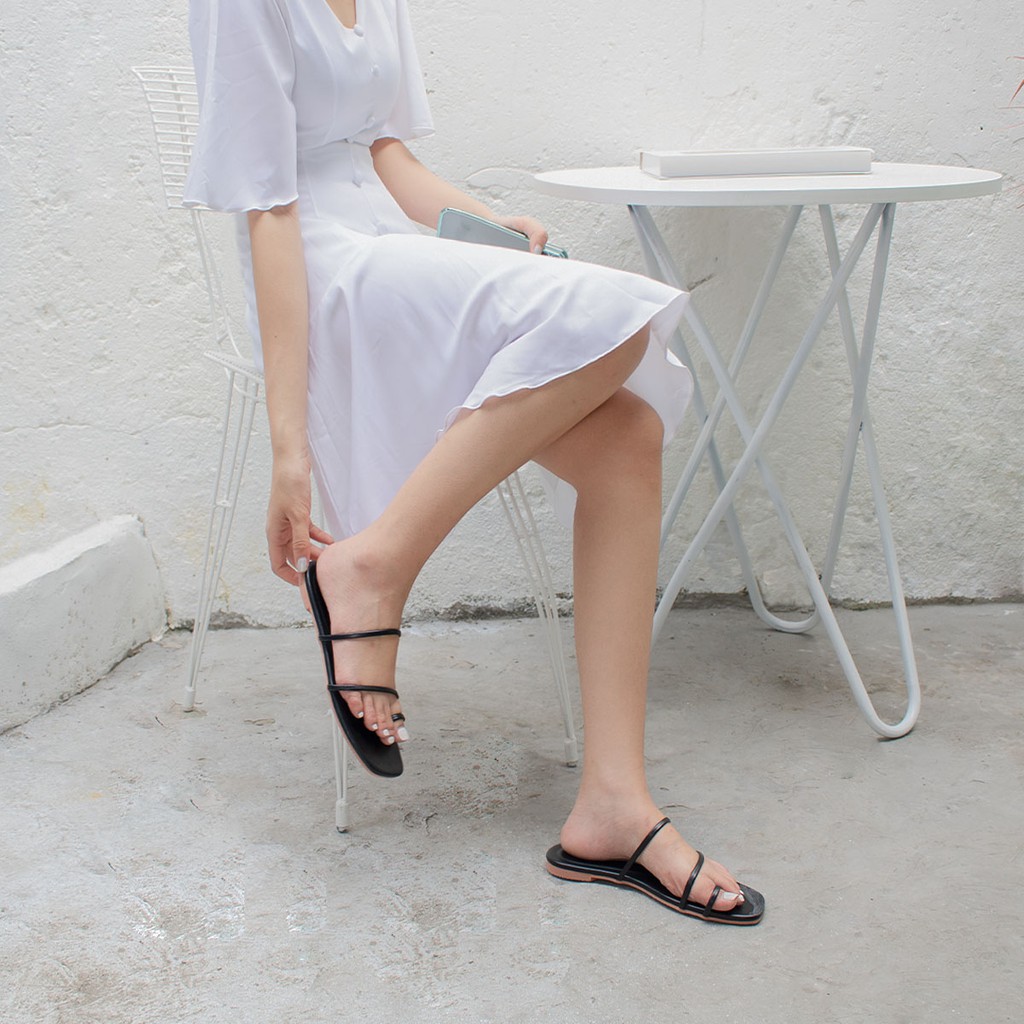 Dép nữ thời trang xỏ ngón thiết kế phối dây trẻ trung hot trend DE033